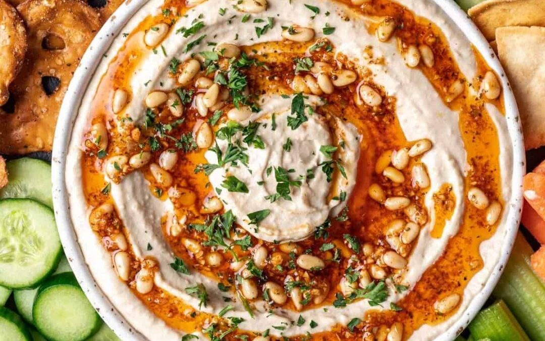 Hummus & Pine Nuts